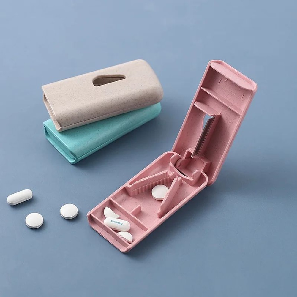 Multifunctional Pill Cutter Medicine Box Portable Pill Cutter For Precise Dosing Anywhere 0