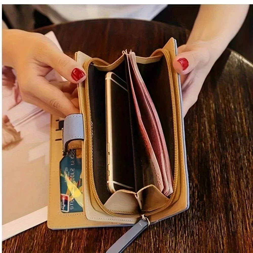 Women Hollow Leaf PU Leather Wallet Elegant Women Wallet With Card Holder Coin Pouch 1