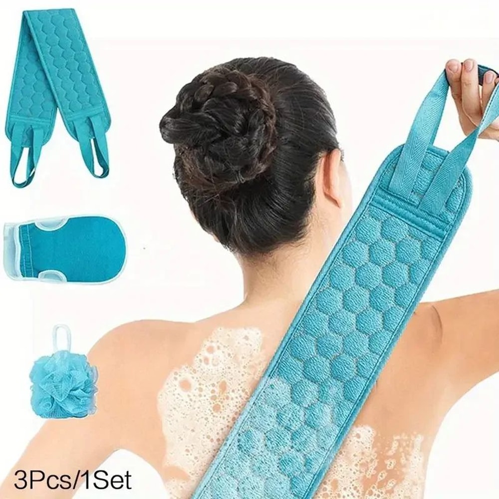 3Piece Exfoliating Body Scrubber Set Complete Exfoliating Body Scrubber Kit For Deep Clean Skin R 0