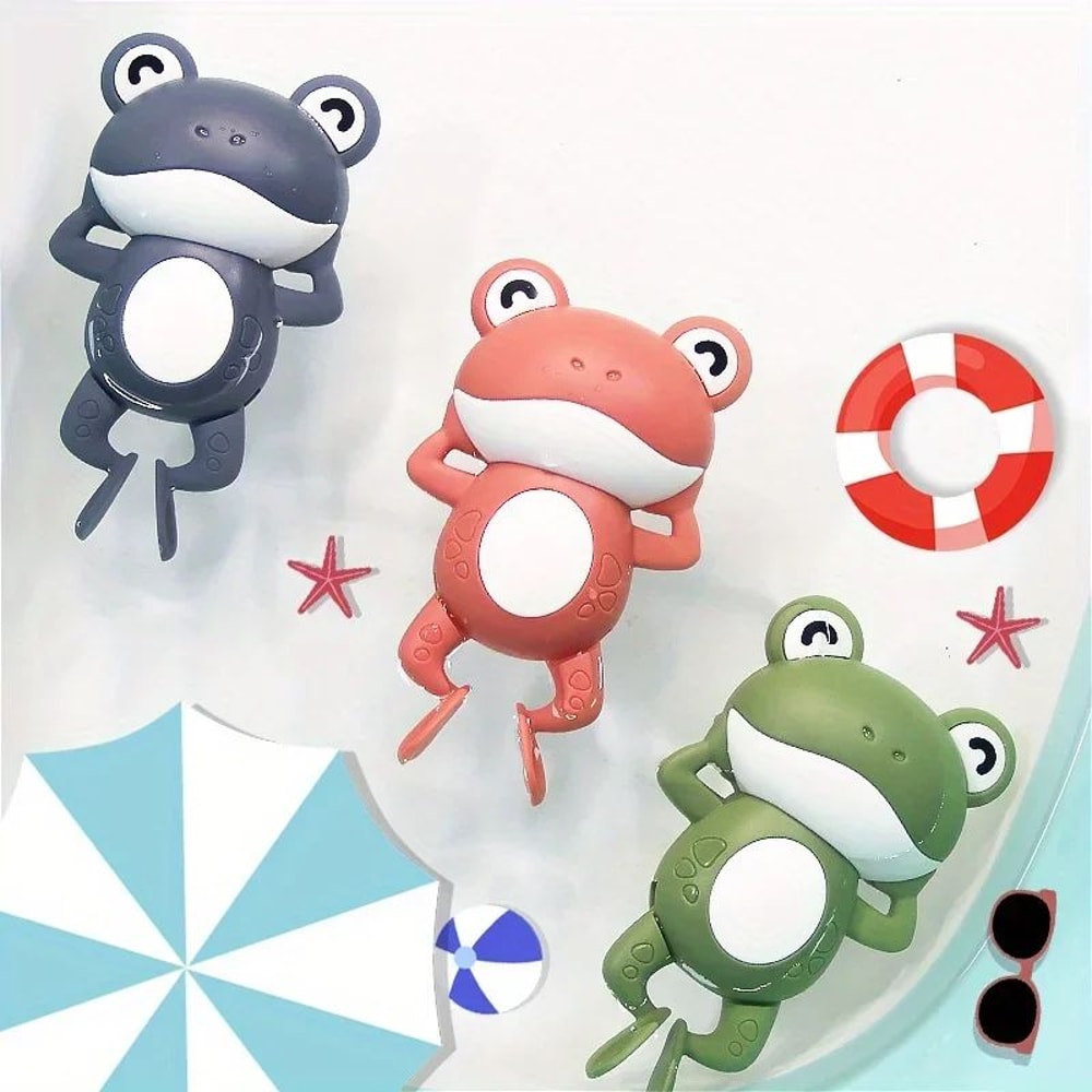 Clockwork Frog Bath Toys For Toddlers Interactive Bath Toys For Toddlers With WaterPowered Movemen 0