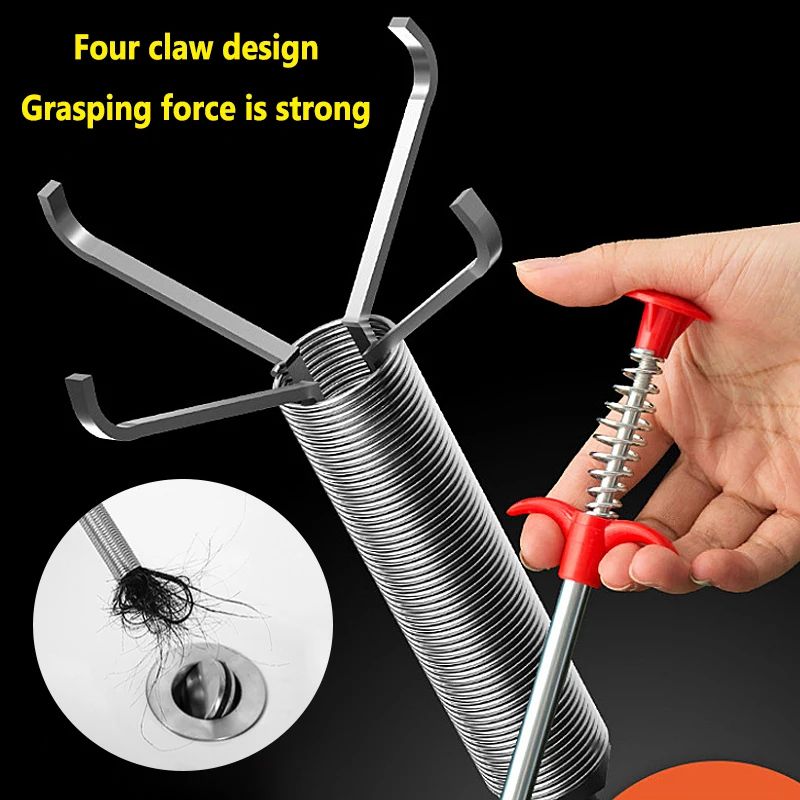 60cm Flexible Drain Snake Tool HeavyDuty Drain Snake For Fast Clog Removal In Sinks Pipes 3