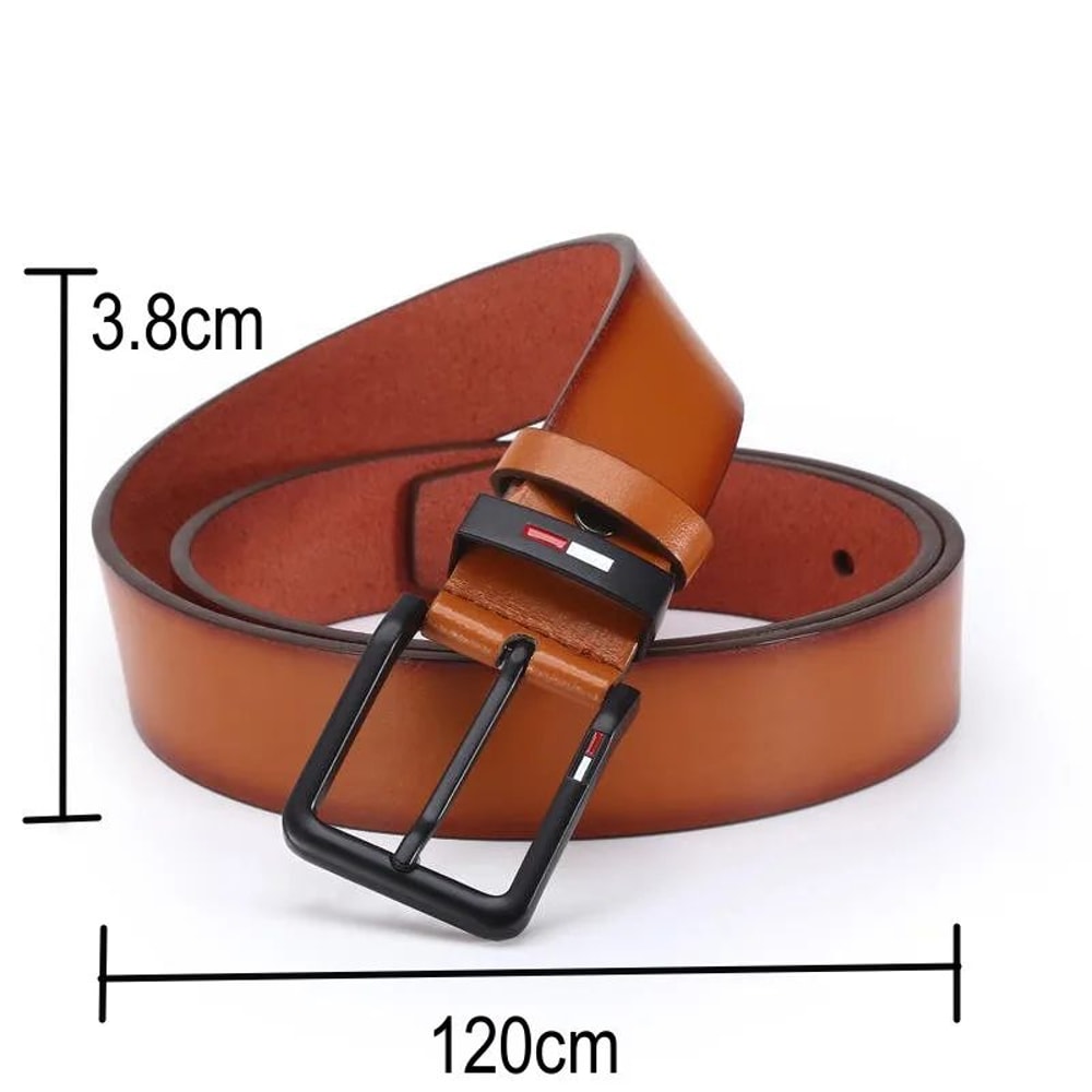 Men PU Leather Pin Buckle Belt Classic Men PU Leather Belt For Business Casual Style 2
