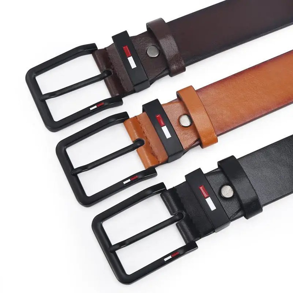 Men PU Leather Pin Buckle Belt Classic Men PU Leather Belt For Business Casual Style 3