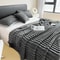 Thick Striped Multifunctional Blanket Cozy MultiPurpose Blanket For Bed Sofa Pets 7