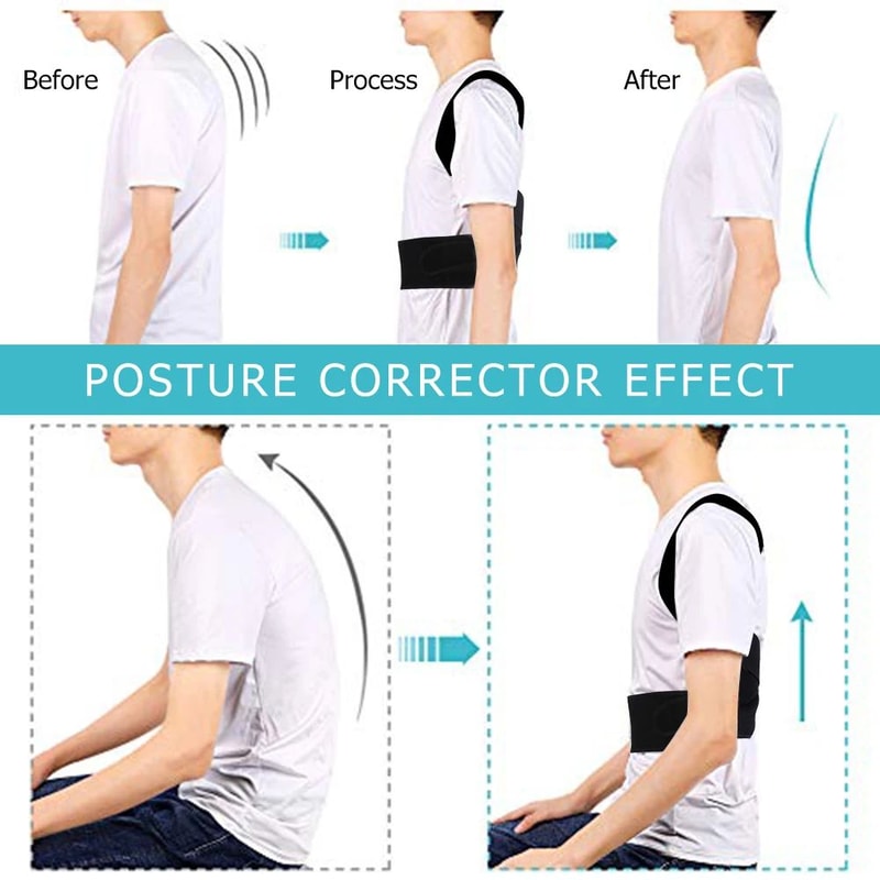 Adjustable Back Posture Corrector Brace With Spine Shoulder Support 1