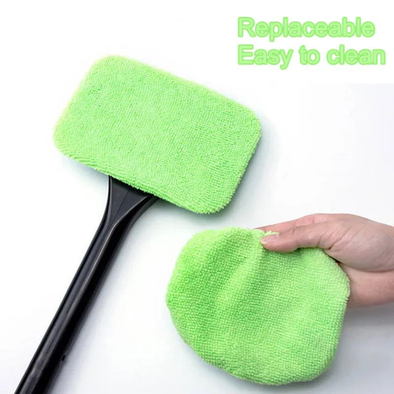 Microfiber Car Window Cleaner Brush Long Handle Windshield Cleaning Tool 1