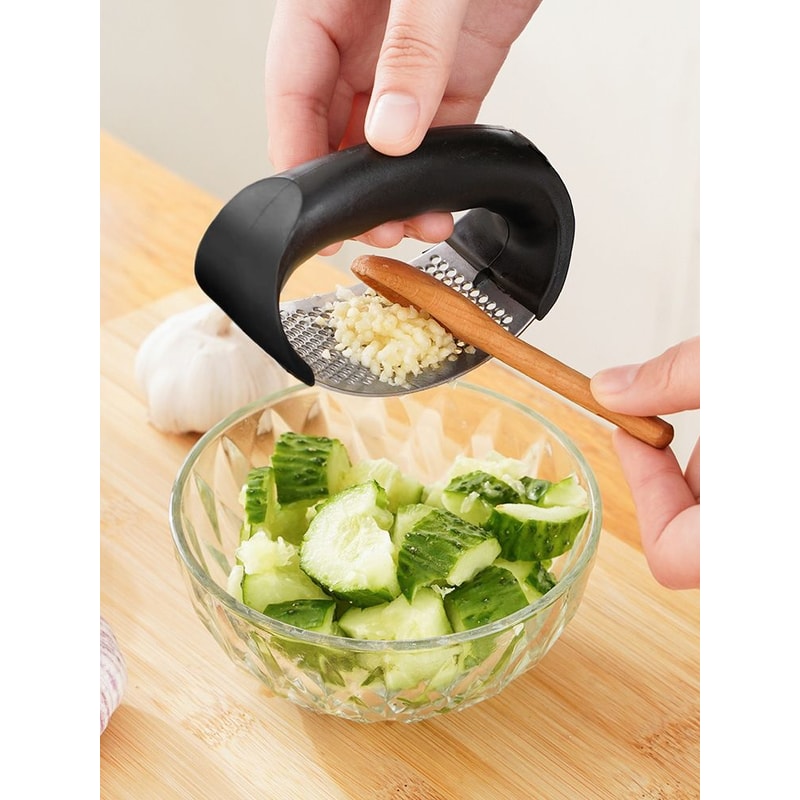 Stainless Steel Garlic Press Manual Garlic Crusher Mincer Tool 4