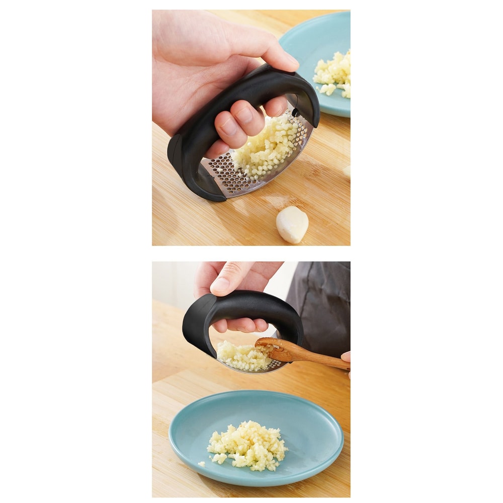 Stainless Steel Garlic Press Manual Garlic Crusher Mincer Tool 8