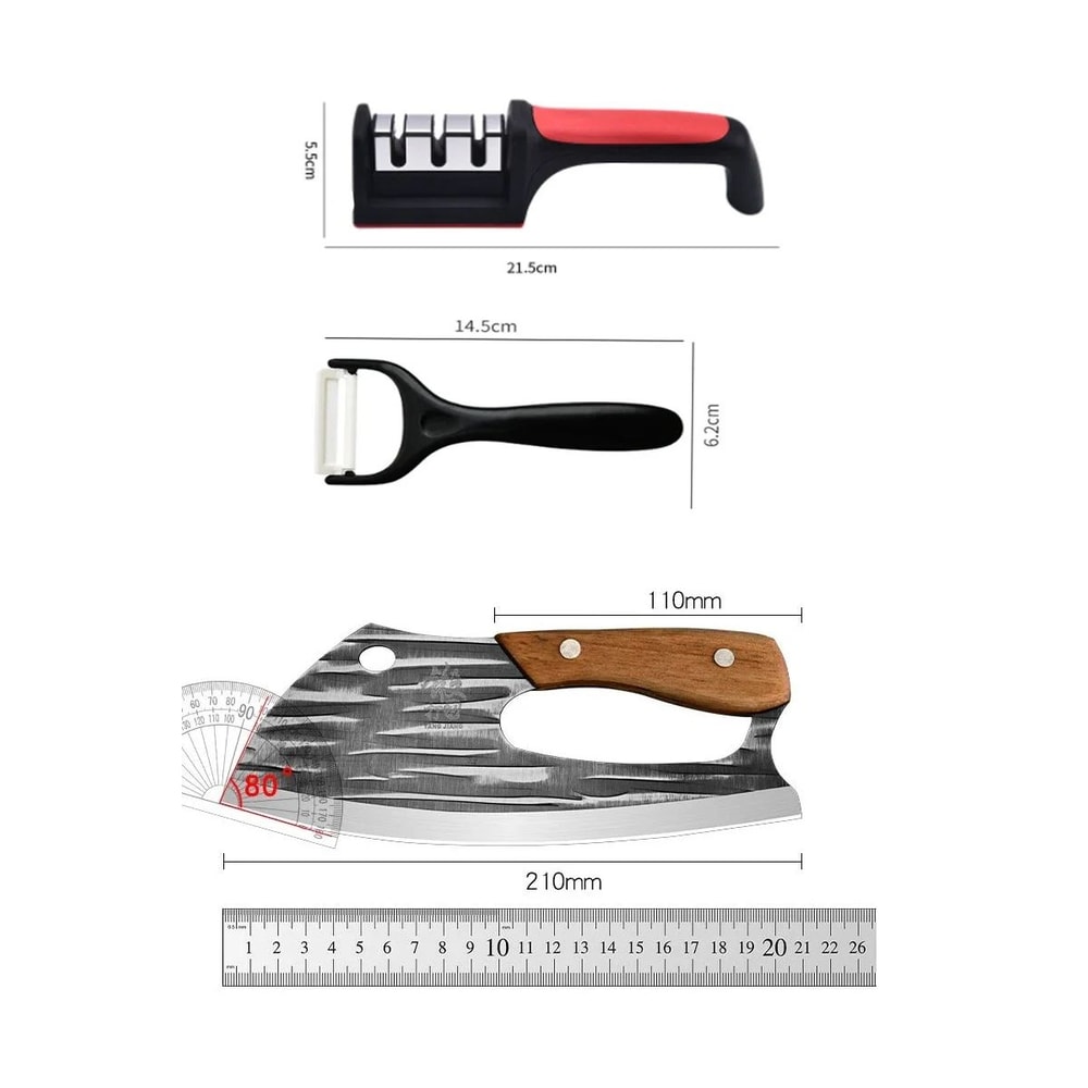 EffortSaving Stainless Steel Chef Knife HandForged Boning Vegetable Chopper 5