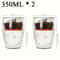 Double Wall Glass Cup For Coffee Tea Espresso Handmade HeatInsulated Mini Drinkware 6