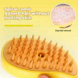3-in-1 steam pet grooming brush with massage & shedding control for cats and dogs