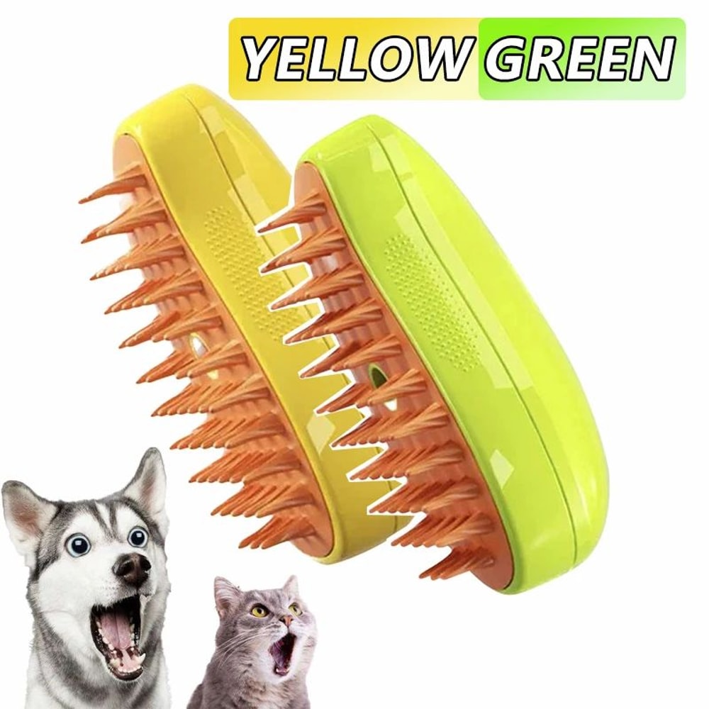 3in1 Steam Pet Grooming Brush With Massage Shedding Control For Cats And Dogs 7