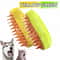 3in1 Steam Pet Grooming Brush With Massage Shedding Control For Cats And Dogs 7