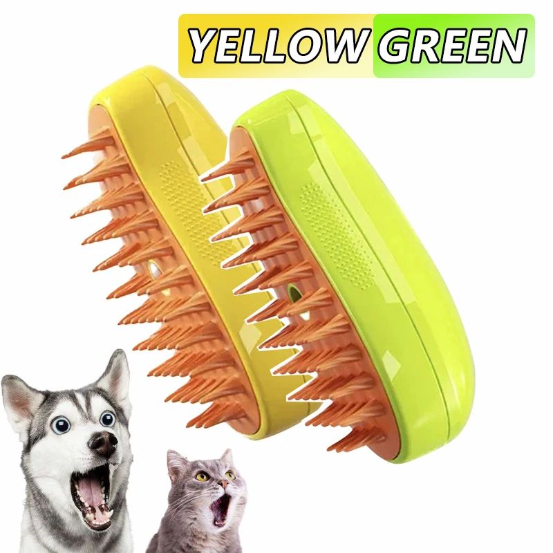 3in1 Steam Pet Grooming Brush With Massage Shedding Control For Cats And Dogs 7
