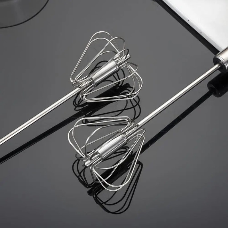 ProMix Stainless Steel SemiAutomatic Whisk Mixer Manual Rotary Kitchen Whisk Tool For Effortless B 1
