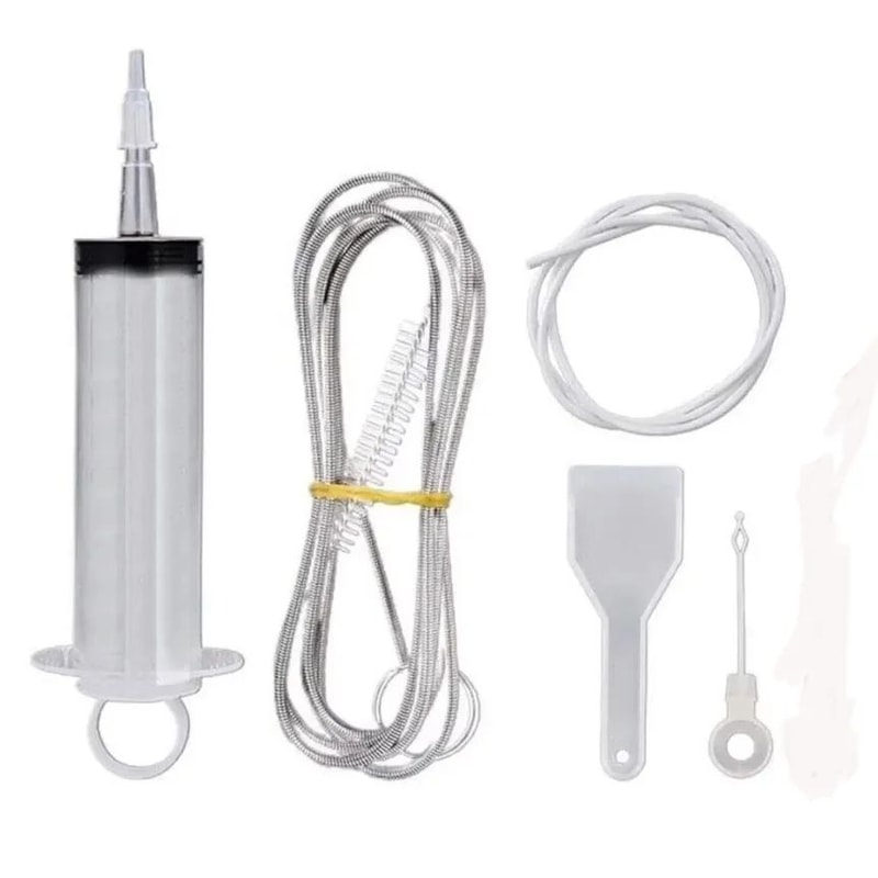 Premium Refrigerator Drain Hole Cleaning Kit MultiSize Flexible Brushes Water Outlet Clog Remover 4