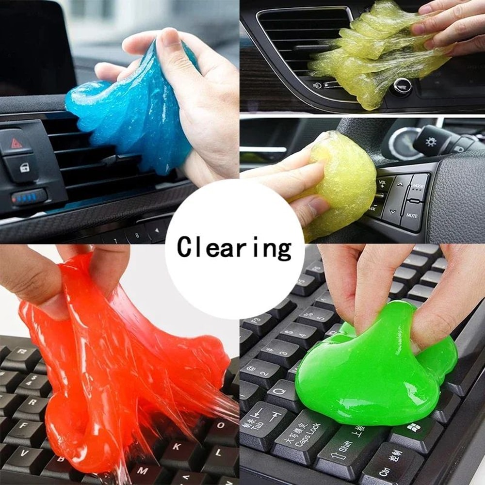 MultiSurface Cleaning Gel Dust Remover Reusable Car Cleaning Slime Keyboard Cleaner 1