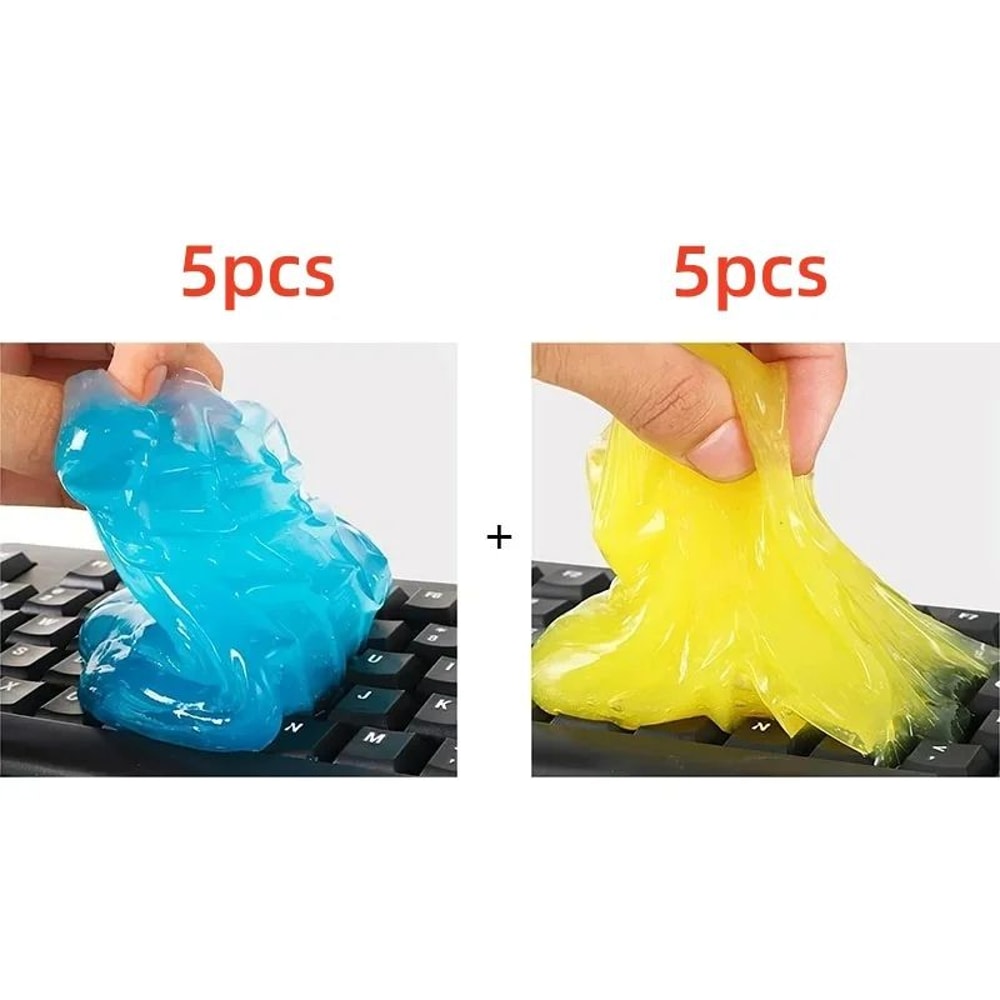 MultiSurface Cleaning Gel Dust Remover Reusable Car Cleaning Slime Keyboard Cleaner 9