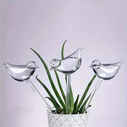automatic bird water dispenser – imitation glass pet water feeder for effortless daily hydration