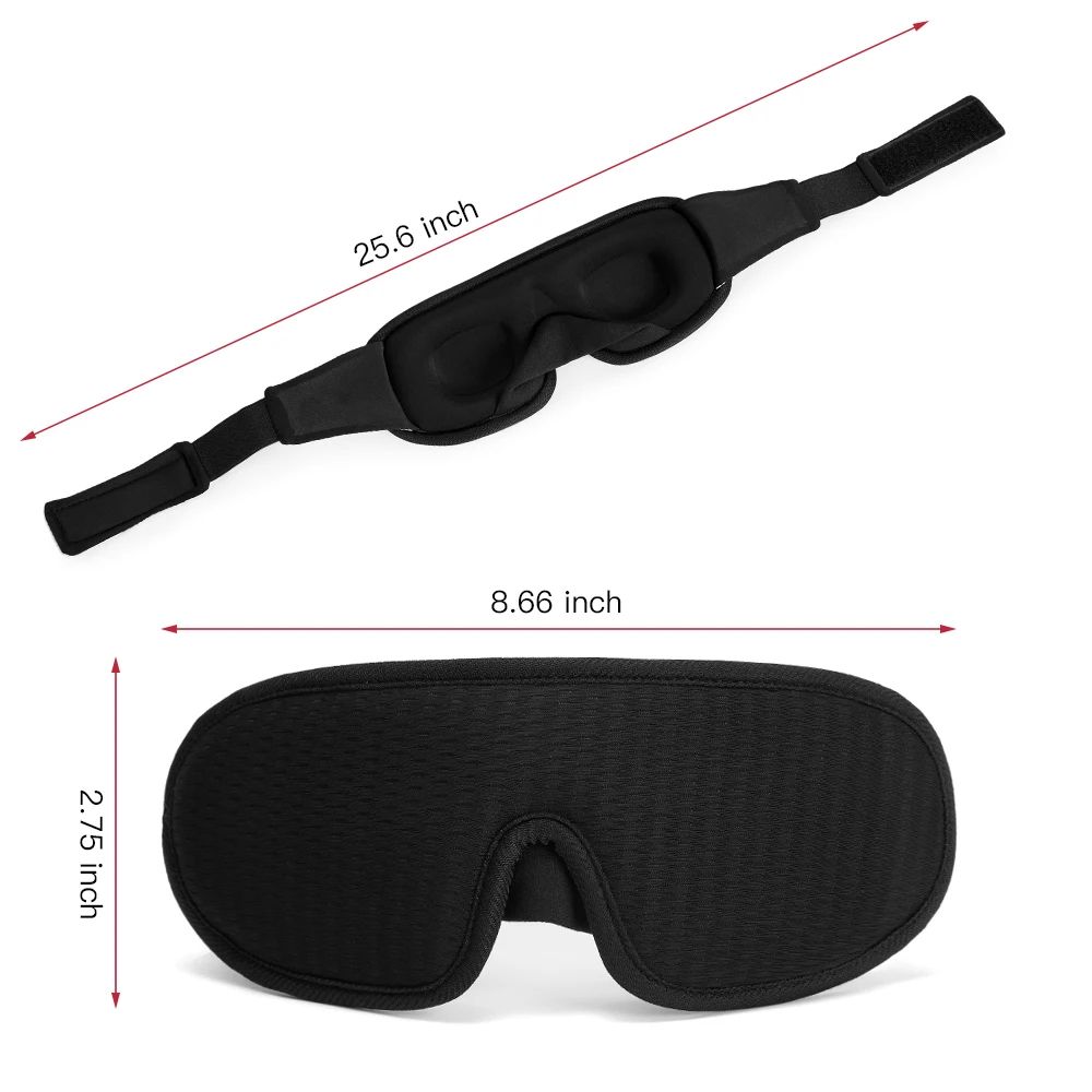 3D Sleep Mask For Total Darkness Light Blocking Eye Mask With Soft Padded Comfort 2