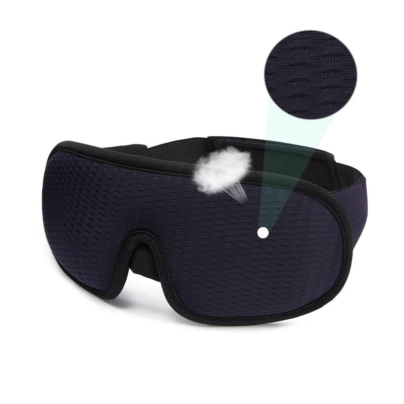 3D Sleep Mask For Total Darkness Light Blocking Eye Mask With Soft Padded Comfort 3