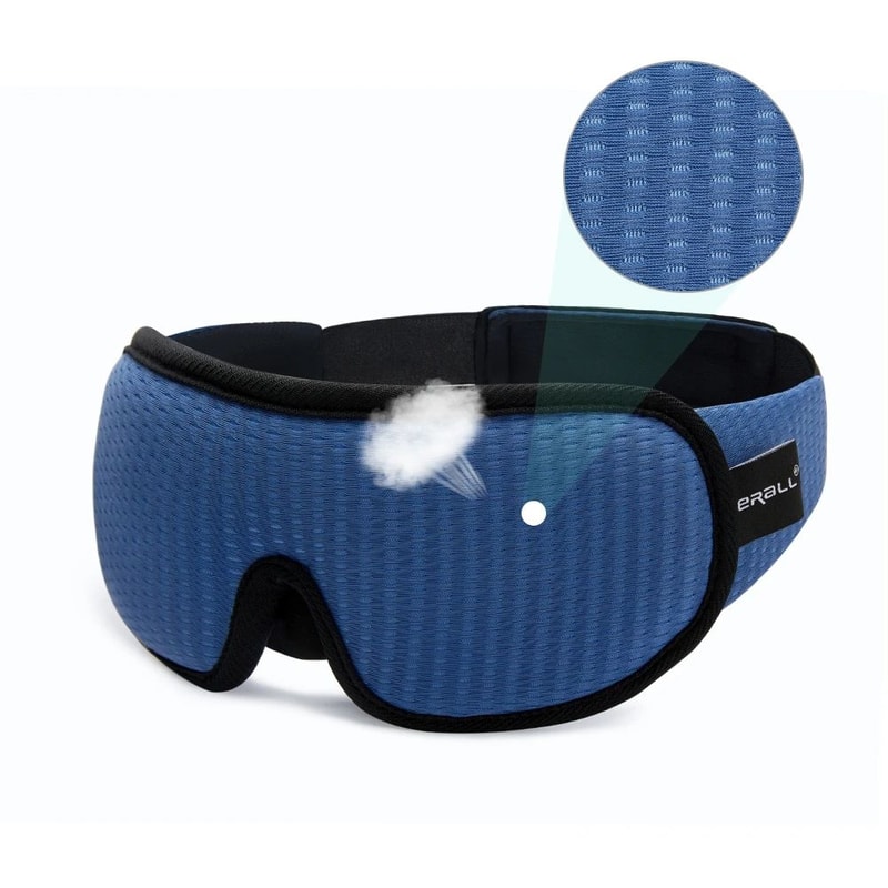 3D Sleep Mask For Total Darkness Light Blocking Eye Mask With Soft Padded Comfort 6
