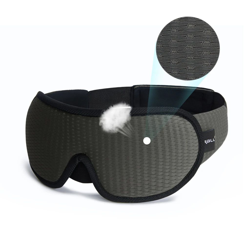 3D Sleep Mask For Total Darkness Light Blocking Eye Mask With Soft Padded Comfort 7