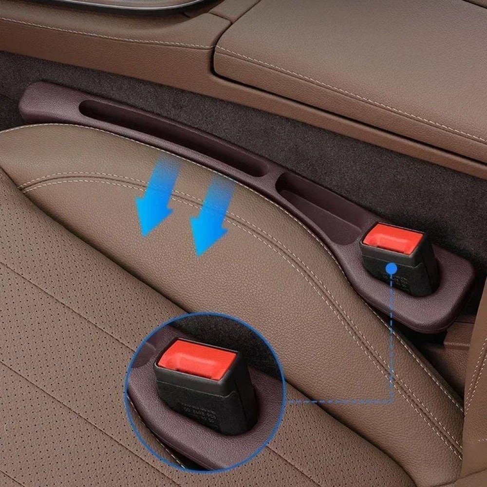 Universal Car Seat Gap Filler Organizer Waterproof PU Seat Gap Storage AntiDrop Stopper 2Pack 2