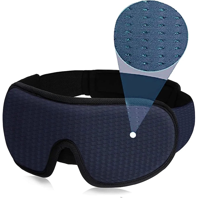 3D Sleep Eye Mask For Total Blackout Soft Padded Light Blocking Sleep Mask For Deeper Rest 6
