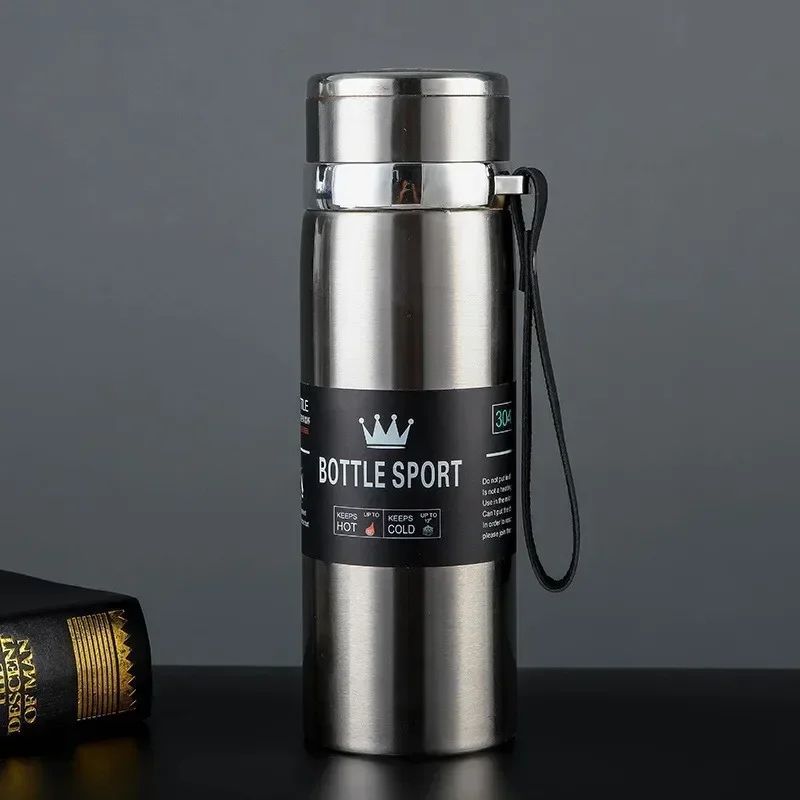1L Stainless Steel Thermal Water Bottle Vacuum Insulated Thermos For Hot Cold Drinks 9