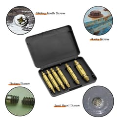 damaged screw extractor set – easy-out tool for removing stripped screws & broken bolts