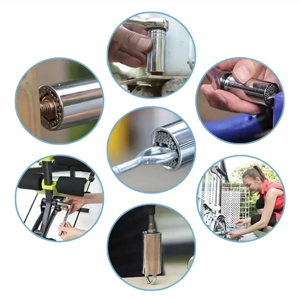 Universal Magic Socket Wrench Set Adjustable MultiPurpose Socket With Drill Extension 3