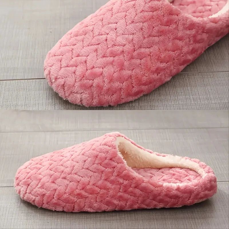 Unisex Fluffy Indoor Slippers Soft AntiSlip Home Slippers For Autumn Winter Comfort 3