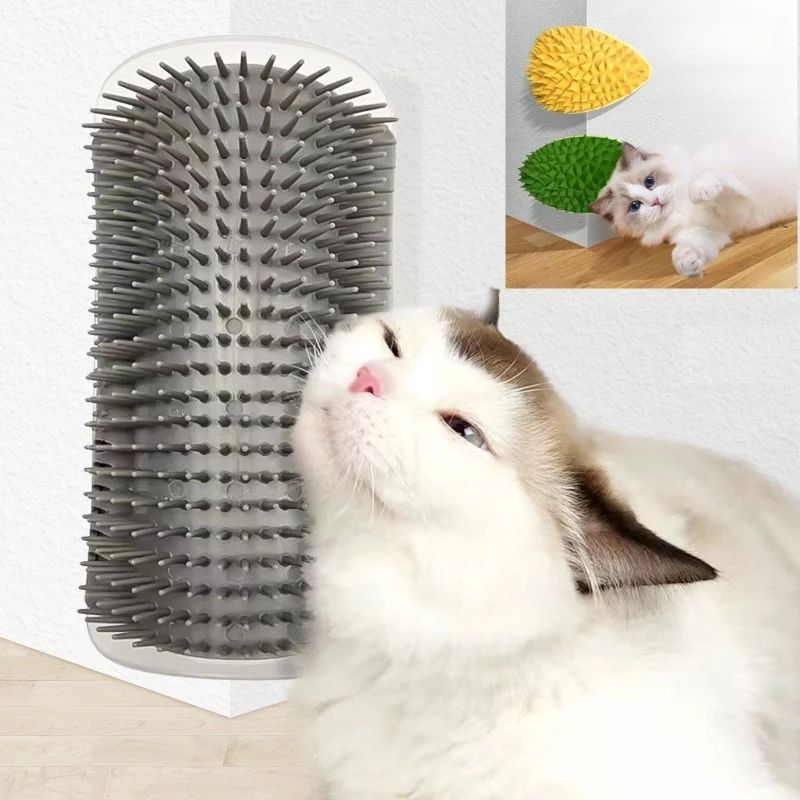 Cat Scratcher Grooming Massager Brush SelfGrooming Wall Corner Scratcher For Cats 0