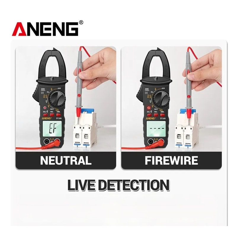 ANENG ST180 Digital Clamp Meter AC Current Clamp Multimeter With NCV Voltage Testing 1