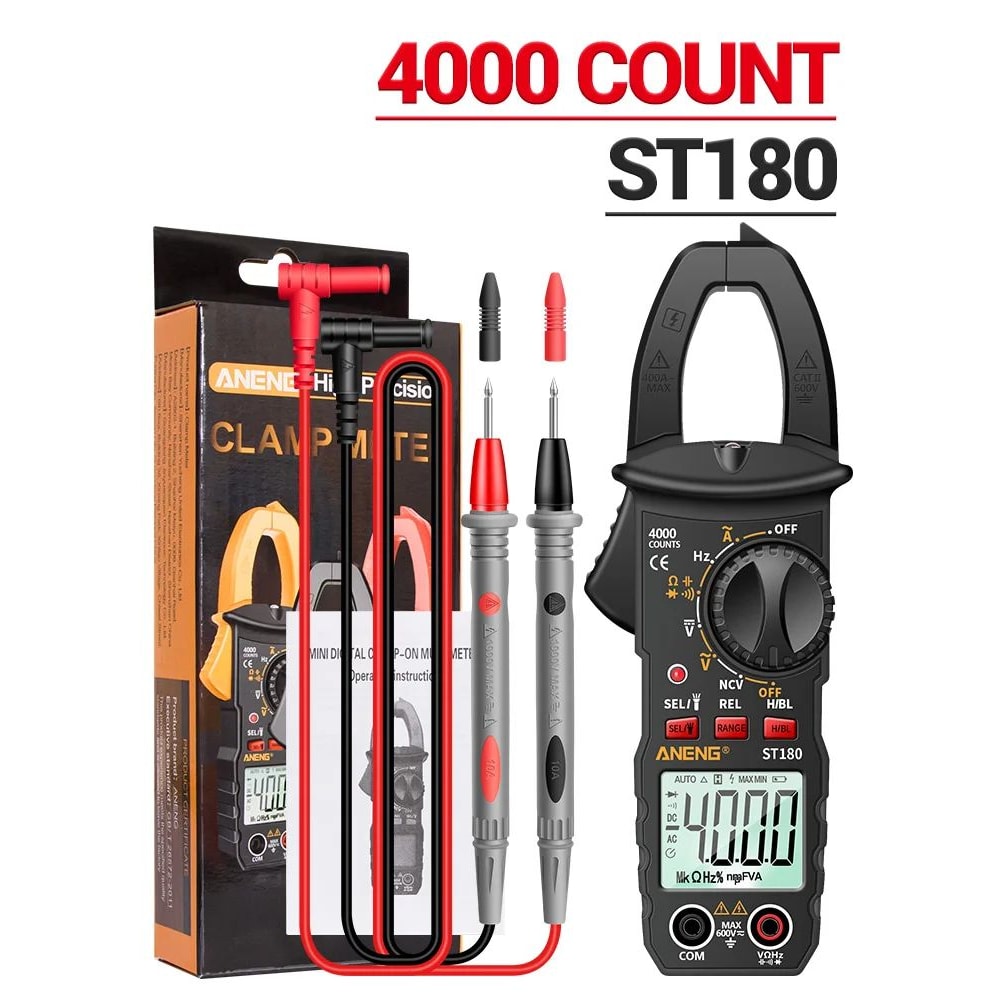 ANENG ST180 Digital Clamp Meter AC Current Clamp Multimeter With NCV Voltage Testing 2