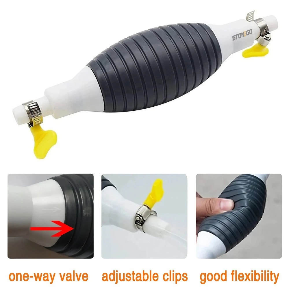 Manual Fuel Transfer Hand Pump Portable Car Gas Primer Pump For Fuel Lines 3