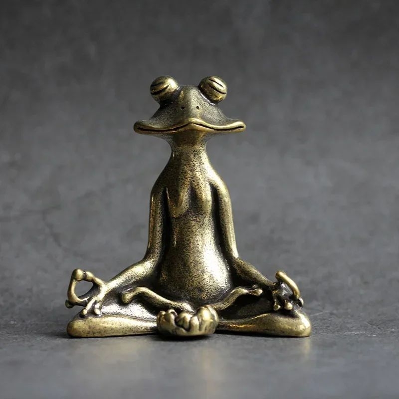 Pure Copper Zen Frog Incense Holder Retro Tea Pet Ornament For Calm Spaces 0