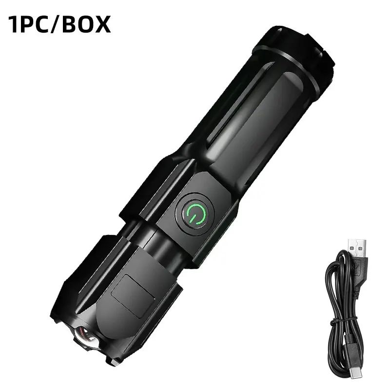 UltraBeam Pro Rechargeable Tactical LED Flashlight HighPower Zoom Waterproof Torch 5