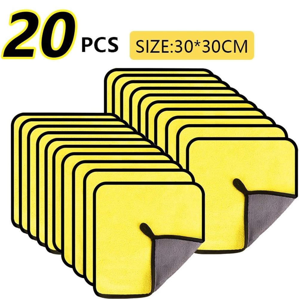 AutoShine Microfiber Car Wash Towels UltraSoft Nano Fiber Cleaning Cloth Set 1020 PCS 6