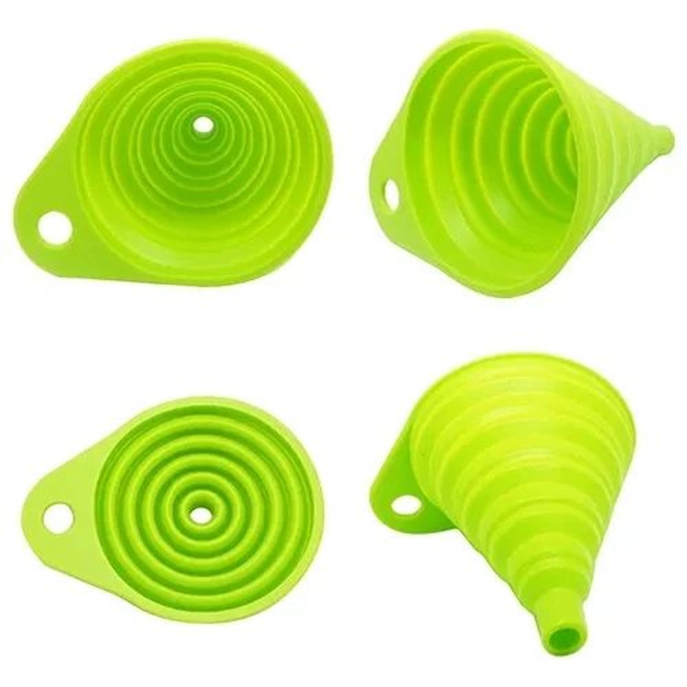 FlexiPour Collapsible Silicone Funnel Mini Foldable Funnel For Kitchen Fuel Travel 3