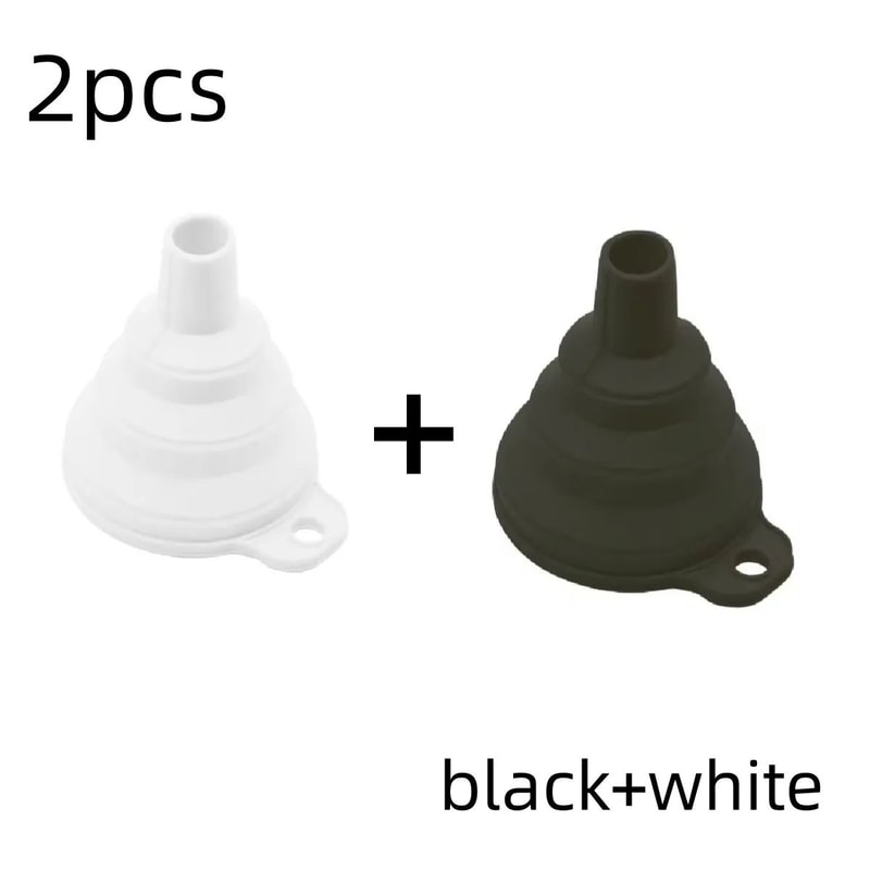 FlexiPour Collapsible Silicone Funnel Mini Foldable Funnel For Kitchen Fuel Travel 12