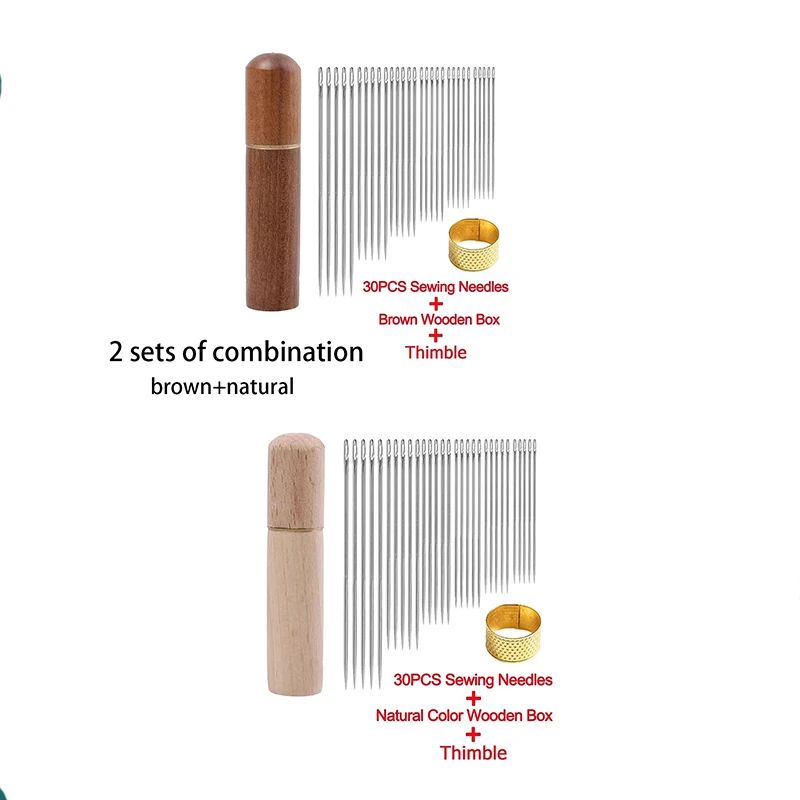 EasyThread SelfThreading Sewing Needles Blind Stitch Needles Set 30 PCS 8