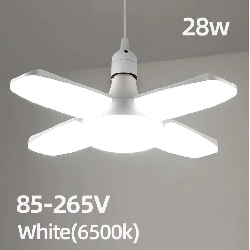 FlexBright Foldable LED Garage Light E27 FanBlade Ceiling Bulb 6500K Daylight 3