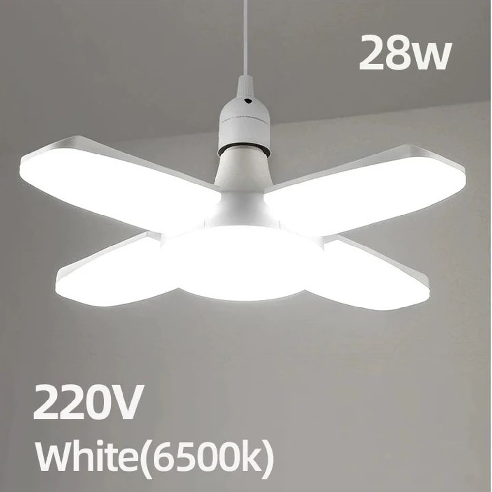 FlexBright Foldable LED Garage Light E27 FanBlade Ceiling Bulb 6500K Daylight 4