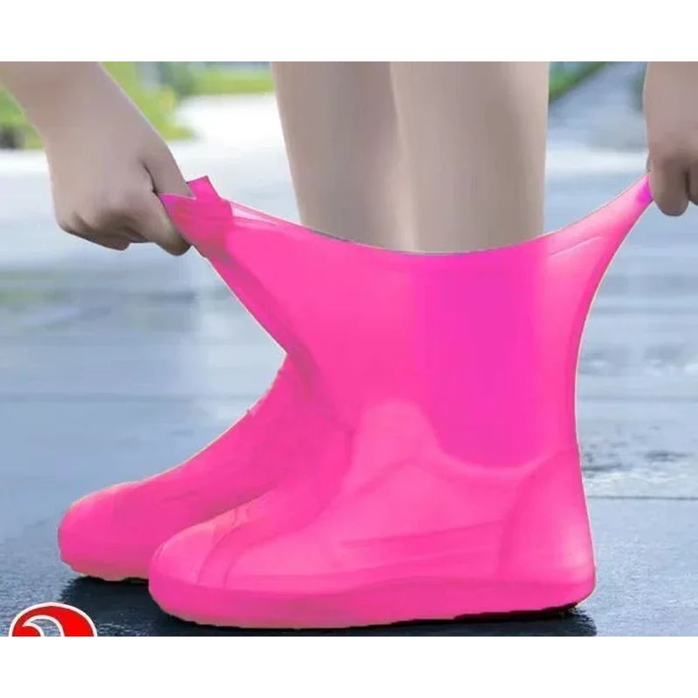 RainGuard Silicone Waterproof Shoe Covers Reusable AntiSlip Rain Overshoes 1 Pair 7