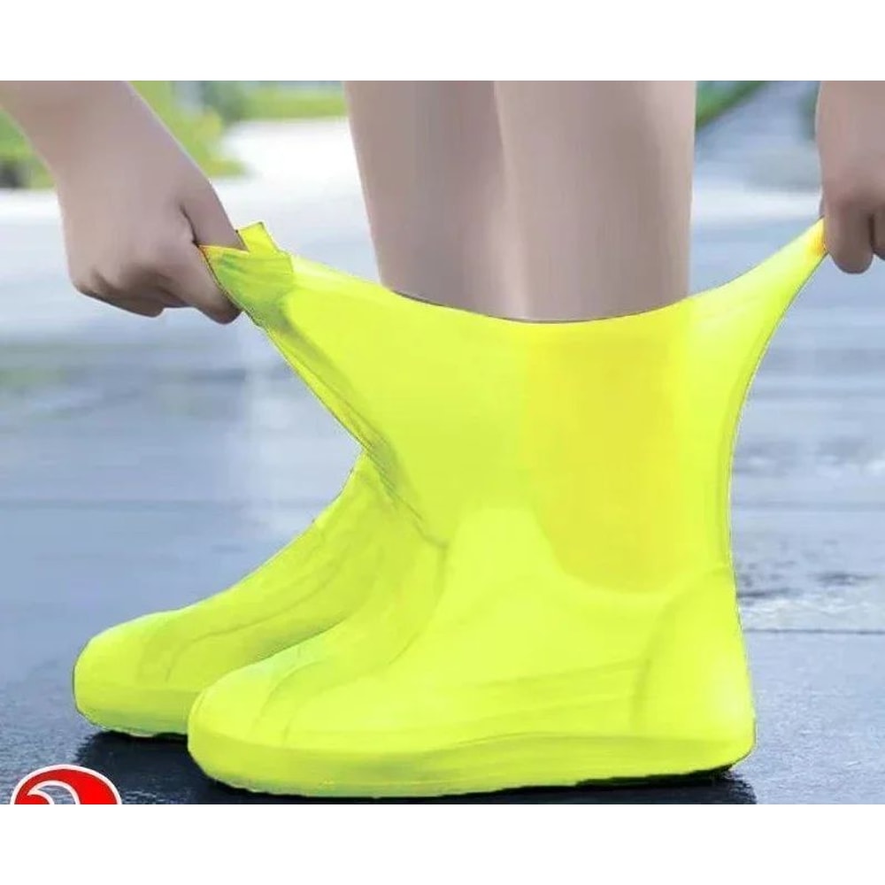 RainGuard Silicone Waterproof Shoe Covers Reusable AntiSlip Rain Overshoes 1 Pair 9