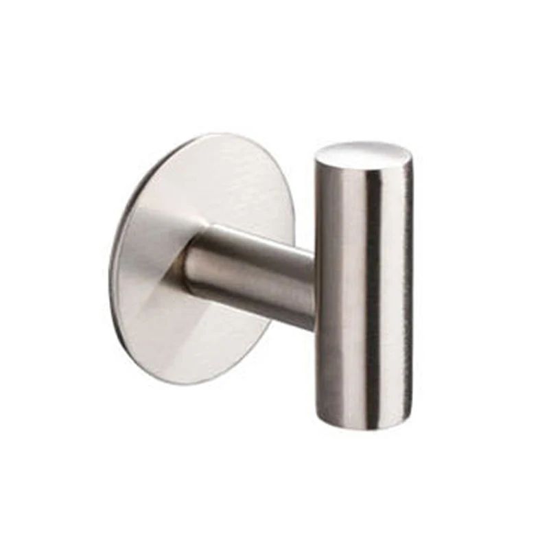 SteelHold Stainless Steel Adhesive Wall Hook HeavyDuty NoDrill Towel Robe Hook For Bathroom And K 6