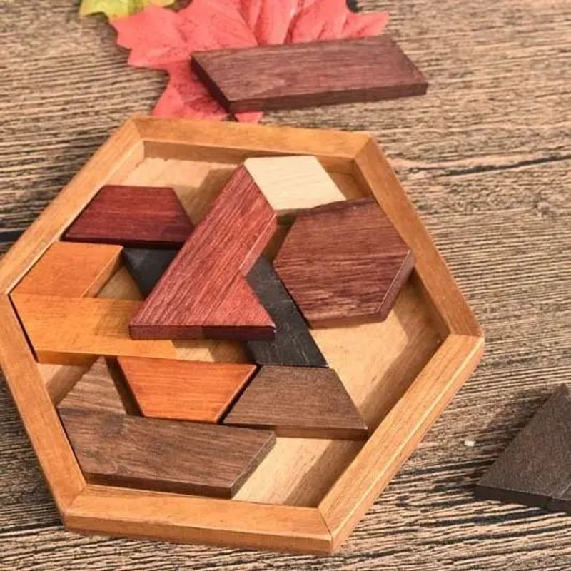 MindShape Wooden Geometric Puzzle Board Educational Brain Teaser Toy For Kids 4