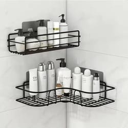 steelflow floating wall shelf – metal bathroom storage organizer for kitchen & home